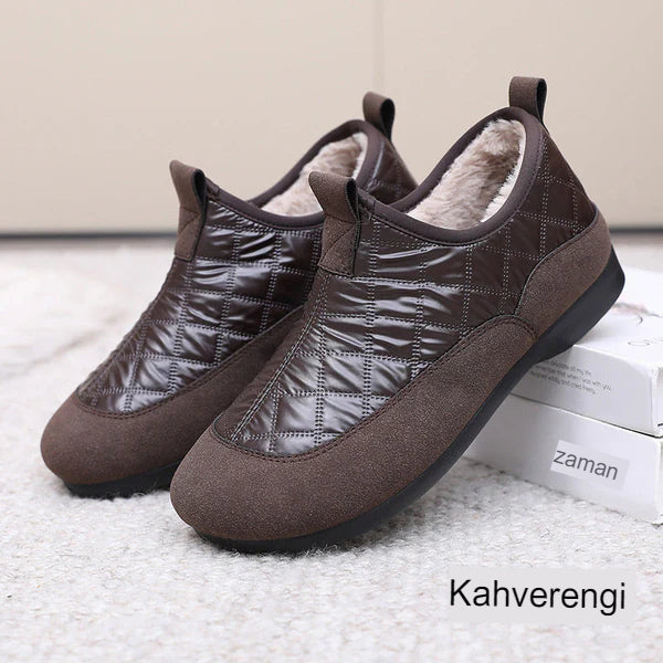 Su geçirmez Kaymaz Pamuk Yastıklı Slip-On Ayakkabı