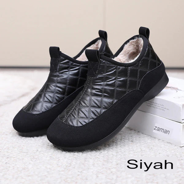 Su geçirmez Kaymaz Pamuk Yastıklı Slip-On Ayakkabı