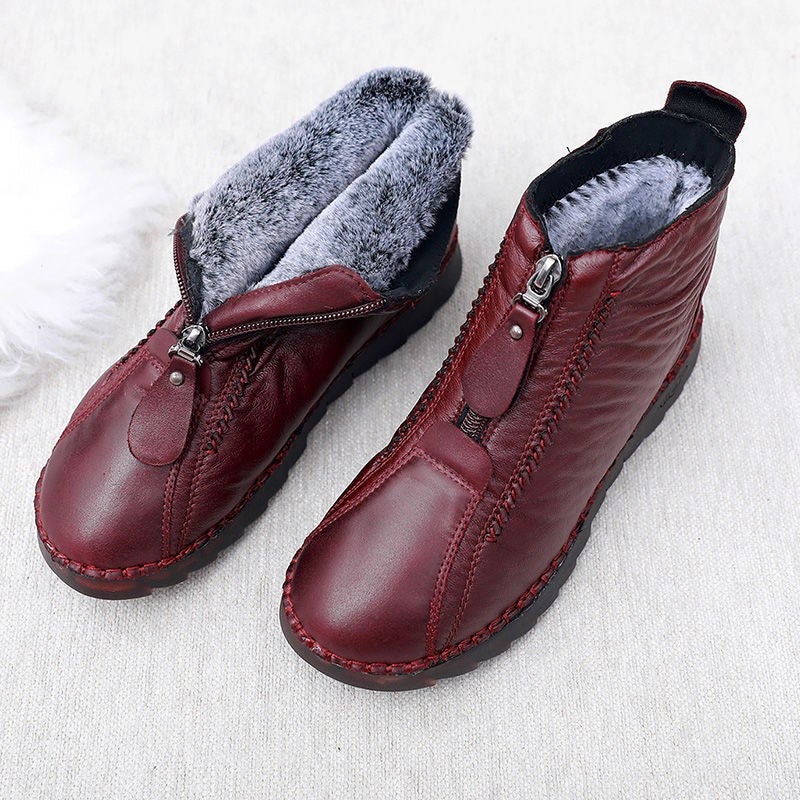 Women Soft Leather Winter Warm Shoes